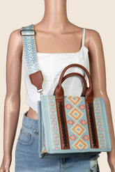 Boho Western Square Bag - Blue